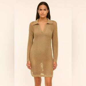 Boutique Tan Knit Cover-Up